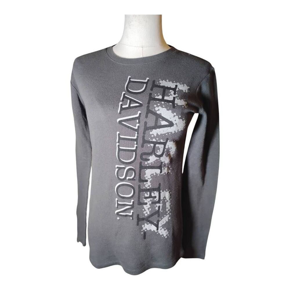 Harley Davidson Thermal Graphic Smoky Mountains‎ Long Sleeve Shirt Size XL